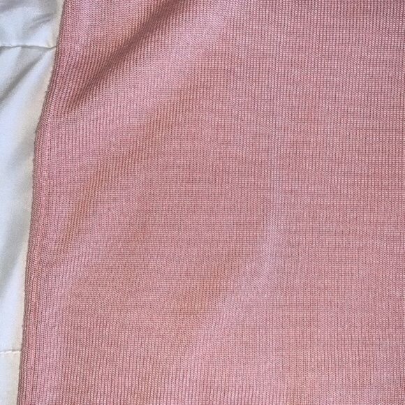 Alfred Dunner Pink Short-Sleeve Knit Top With Floral Lace Detail Womens Size L - Picture 7 of 9